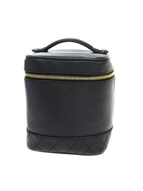 Chanel Bicolor Vanity Bag Black